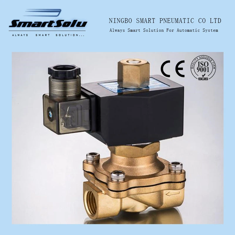 2W Normal Close Direct Acting Big Orifice Brass Material Solenoid Valves