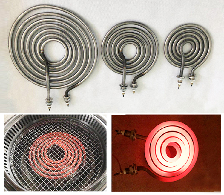 220v 3kw high temperature spiral circular coil tubular heating element for oven