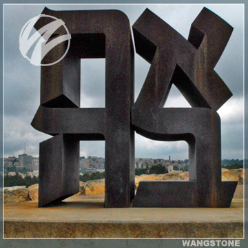 Large outdoor abstract metal big city public sculpture