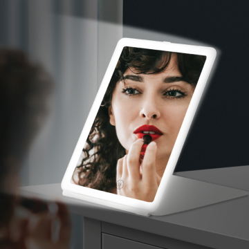 Folding Led Travel Vanity Mirror Portable Makeup Mirror