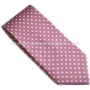 Polyester hand printing necktie with dots design