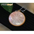 Reflective Safety Lemon PVC Keychain Kids Pendant