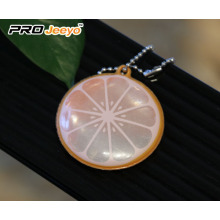 Reflective Safety Lemon PVC Keychain Kids Pendant