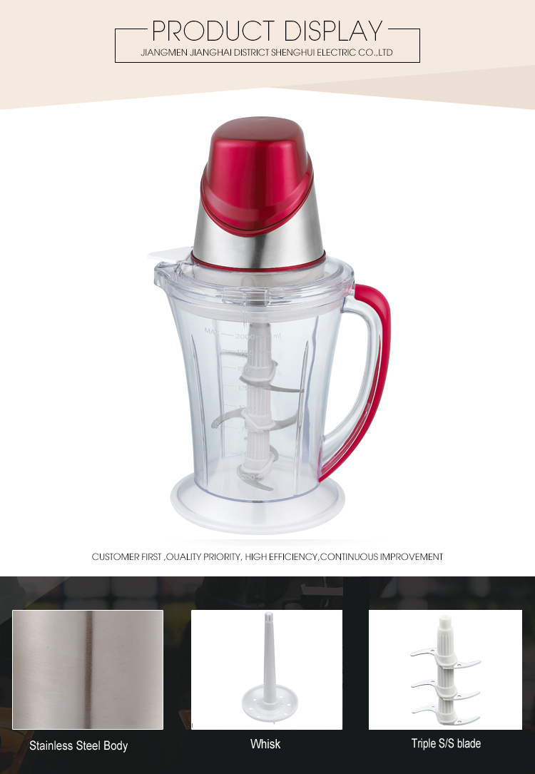 Household meat grinder with glass bowl