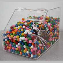 Transparent Acrylic Candy Display Bin - Custom Supermarket Candy Dispenser Box