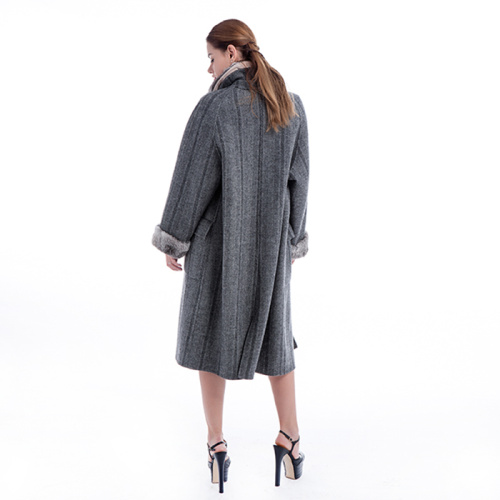 Nuovo stile lungo cappotto invernale puro cashmere