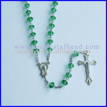 Crystal Glass beaded Catholic Christian Rosary necklace wholesale