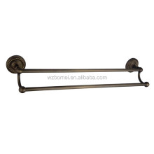 Vintage Brass Bathroom Shelves with Double Towel Bars