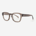 Retro Square Keyhole Acetate Unisex Optical Frames 23A3086