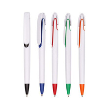 Wholesale Simple Plastic White Ballpoint Pens with LOGO