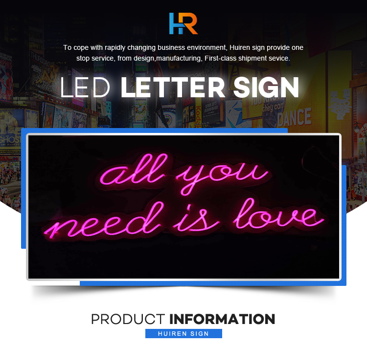 Customized colorful flexible led neon lighting letters sign advertising light up signage