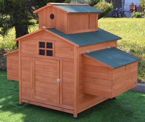 Deluxe Large Wood Chicken Coop Backyard Hen House