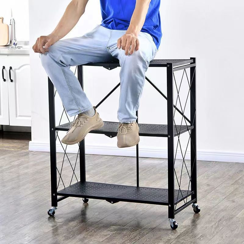 Mutfak Depolama için Katlanabilir Çevre Dostu Metal Raflar Foldable Eco-Friendly Metal Shelving for Kitchen Storage