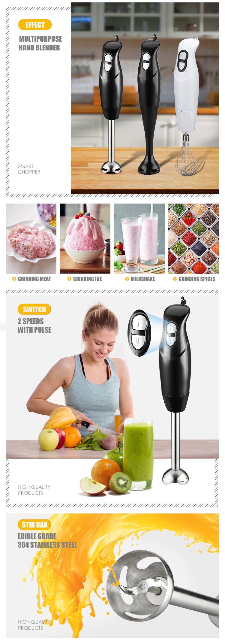 personal mini multi-function hand blender mixer