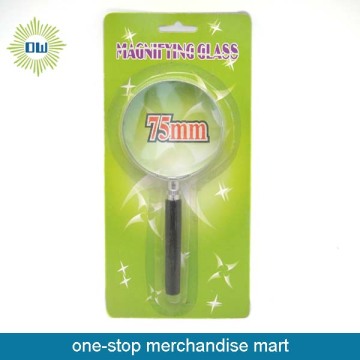75mm promotional wooden handle magnifying glass