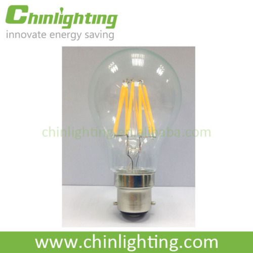 High quality products 360 degree full angle light global Led Bulb Filament B22 Base A60 6W with dimmable & non-dimmable