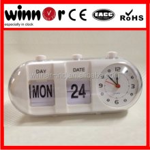 Plastic Date Flip Clock Calendar Alarm Clock