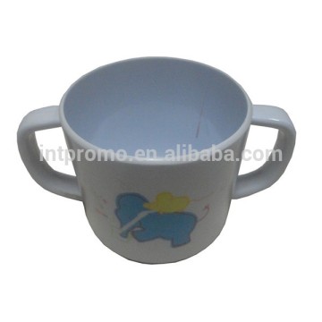 double handle plastic melamine children cups