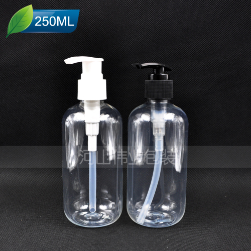 250ml PET tworzyw sztucznych butelki butelka PET Baby wanna butelka plastikowa butelka z pompy