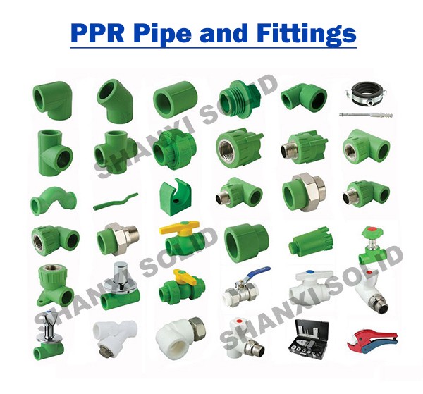 High Flexibility DIN Standard Plumbing Fittings Names PPR Pipe