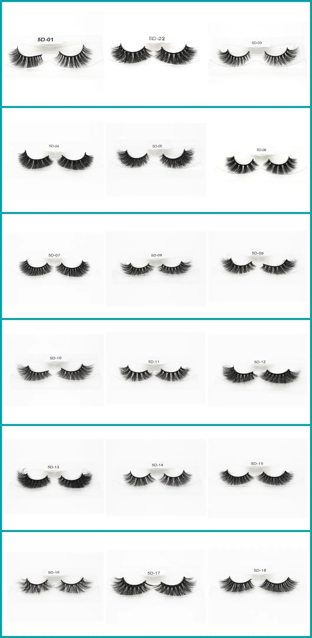 5D Mink Eyelashes 100% Fur Material Lashes Hand Made Eyelash 5D-05 - Mcds Inci Coa BV Sg ISO9001