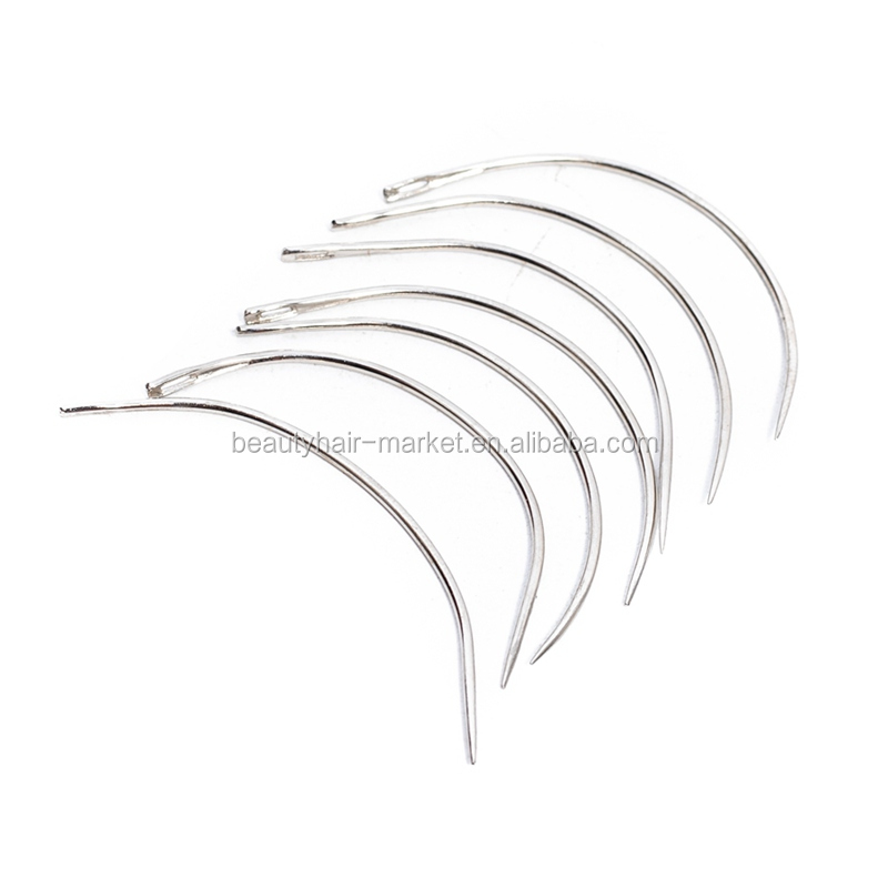 C Shape Curved Sewing Weaving Needles for Hair Weaving and Clipin Hair Extensions