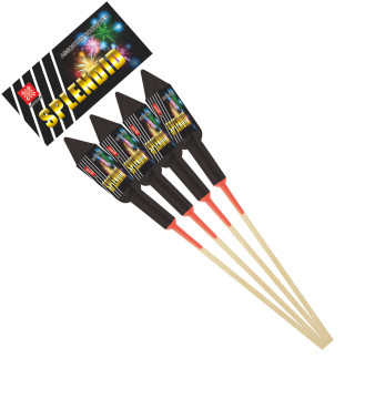 63mm Assorted Rockets 9 Firework -Splendid