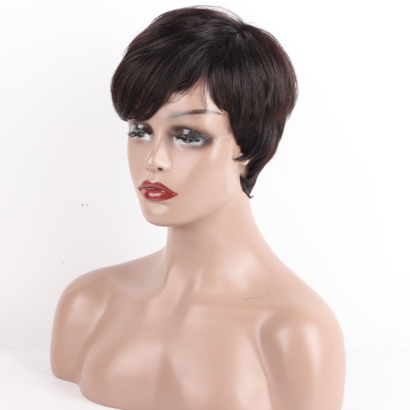 Finger Wave Short Brazilian100% Human Wigs Pixie Short Wigs for Black Women Peruvian and Brazilian Human Hair Paypal 150% 6"