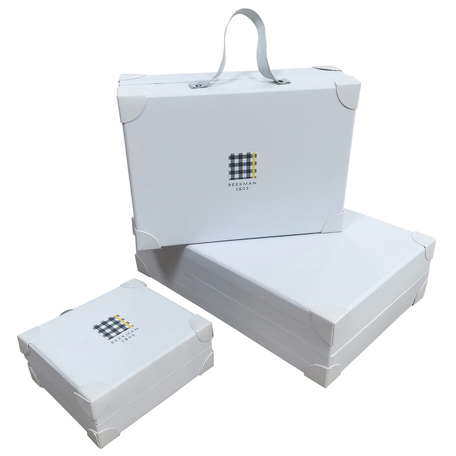 Suitcase lid and base packaging box