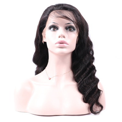 Eli cambodian vendor 100% human hair pre plucked loose deep wave swiss full lace wig