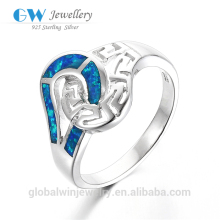 Elegant Lady's White Fire Opal Ring For Gift