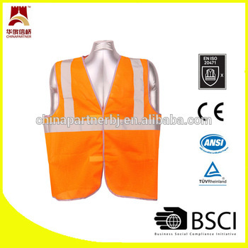 Economy orange reflective safety vest