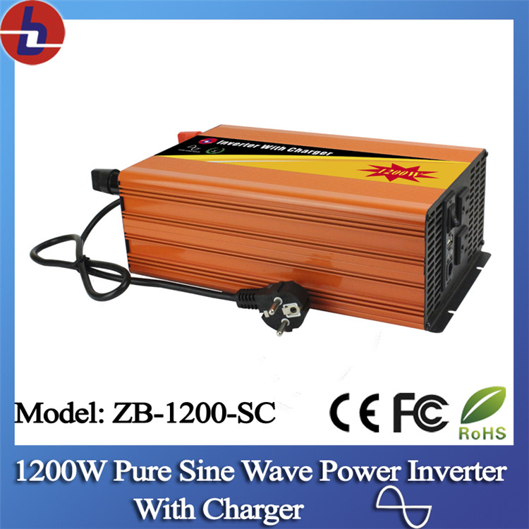 1200W DC to AC Pure Sine Wave Power Inverter with Charger