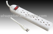 6 outlet UL/CUL surge suppressor/surge protector/power strip(06-PT6675S) 90Joules Surge