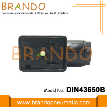 Enchufe de conector de bobina de válvula solenoide con diodo LED