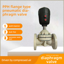 PPH flange type pneumatic diaphragm valve