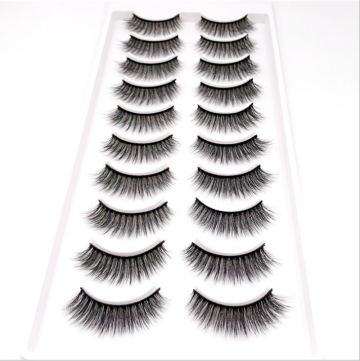 10 pairs of 8D artificial mink false eyelashes natural thick long eyelashes handmade eyelash makeup eyelash extension extension