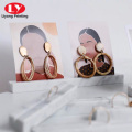 Custom logo print pendant earrings display jewelry card