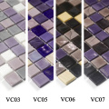 Azulejos de pared de pisos de decoración de vidrio de mosaico mixto