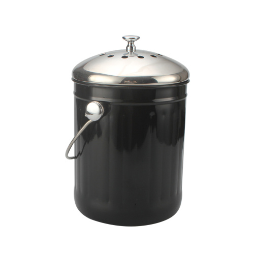 Black Compost Bin da 1 gallone cucina cucina per forare