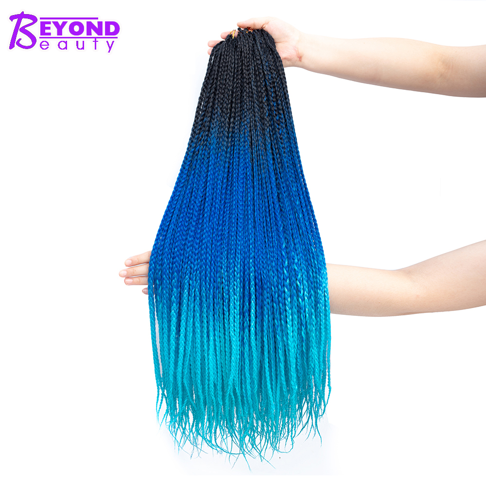 Box Braids Crochet Hair Small Synthetic Hair Extensions Dreadlocks 24 strands/pack Twist Crochet Braids Braiding Hair Long