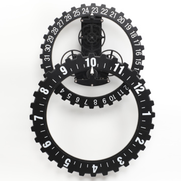 Riesige Black Gear Wanduhr