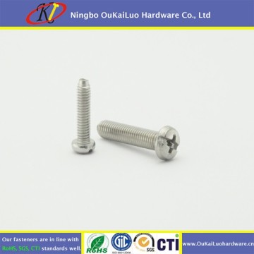Pan head stainless steel philips/slot combo drive machine screw