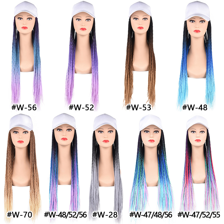 Julianna Hair Synthetics Ready To Ship Stock Custom Hat Wig Wholesale Braids Quality Baseball Cap Wigs