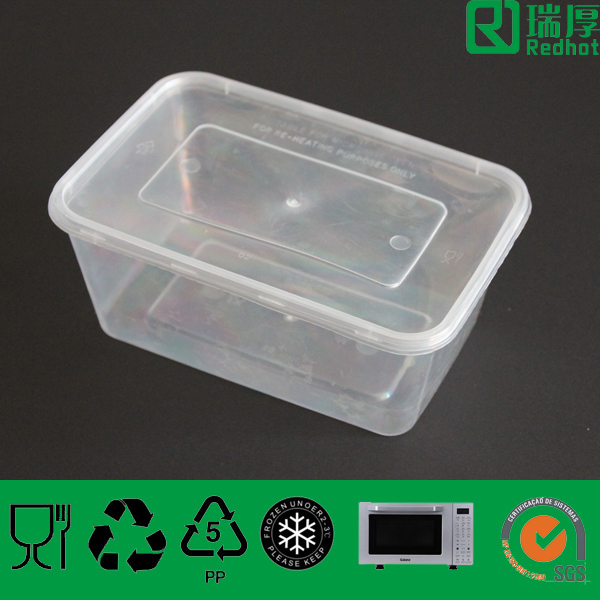 1000ml Plastic Microwave Food Container Takeaway Disposable Rectangular Box