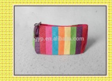 Rainbow Paper String Crochet Promotional Cosmetic Bag