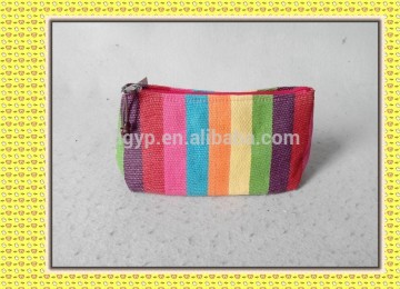 Rainbow Paper String Crochet Promotional Cosmetic Bag