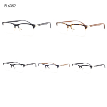 Unisex Acetate Glasses with Wooden Temples