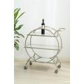 storage trolley with tempered glass