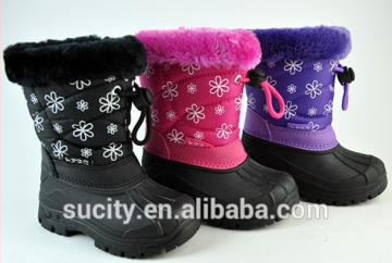 fashion snow boots fur lining buckle canvas winter boots tpr outsoue snow boots